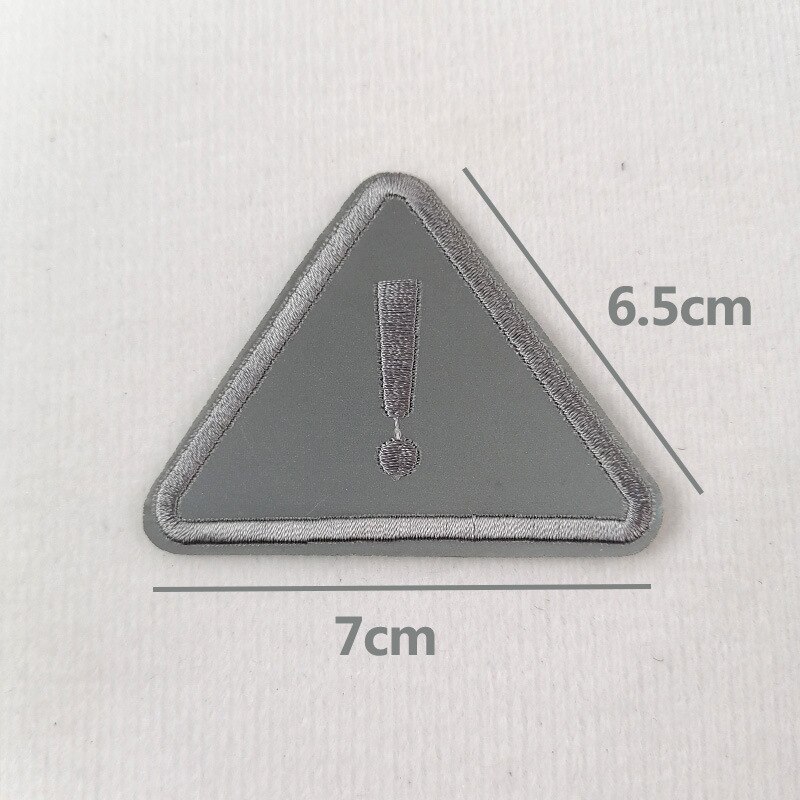Multi-form varmeoverførende reflekterende tape stempling folie klistermærke vinyl film sølv jern på stof reflekterende klud gør-det-selv syning: Trekant