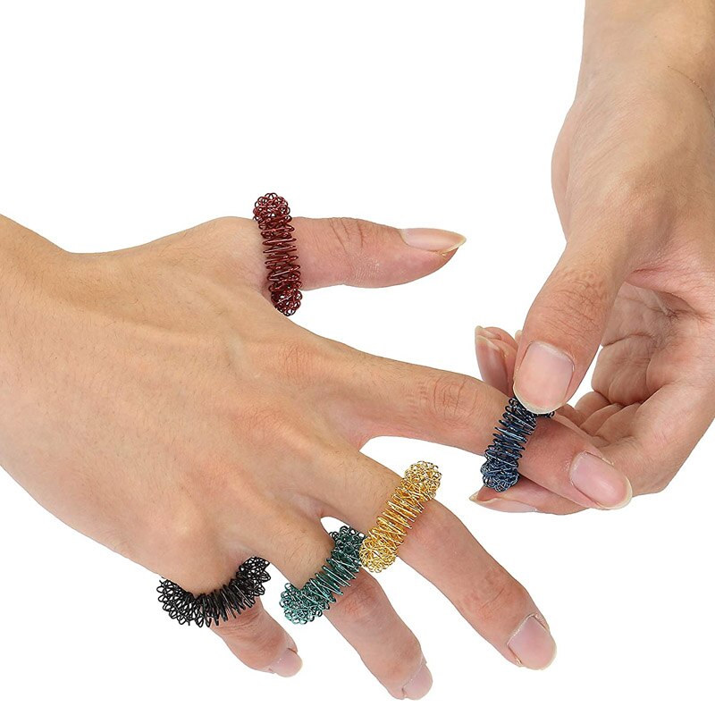 5Piece Figet Toys Anxiety Rings Stress Relief ADHD Autism Occupational Therapy Sensory Juguete Antiestres Adults Niños