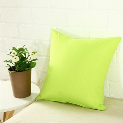 Solid Color Cushion Cover Cushion Case Throw Pillow Case Sofa Bed Office Spandex Supersoft Back Cushion Cover 40 x 40 cm: Green