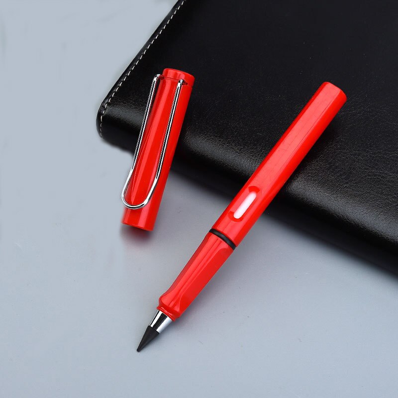 Technology Unlimited Writing Pencil No Ink Novelty Eternal Pen Art Sketch Painting Tools School Supplies Stationery: red