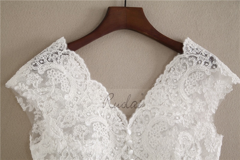 Elfenben/hvid blonde bryllupsjakke bolero kvinder snørebånd ryg brude bolero bryllup wrap blonde jakke boho wedding  fj31