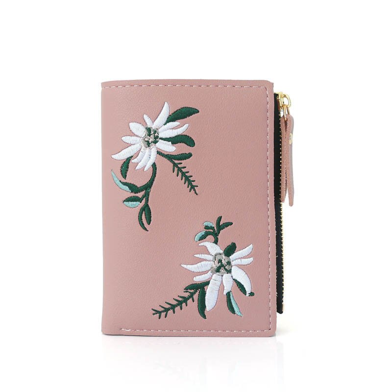 1 PC Vrouwen Meisjes Leuke Korte Portemonnee Portemonnee Clutch Pocket Kleine Credit Kaarthouder: Roze