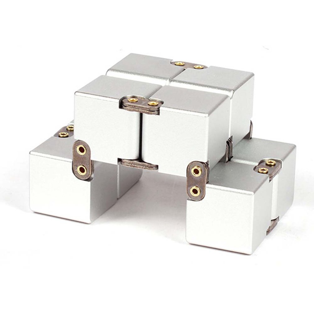 Magic Cube Aluminium Cube Toys Premium Metal Deformation Magical Anti-stress relief Cube Stress Reliever for Anxiety