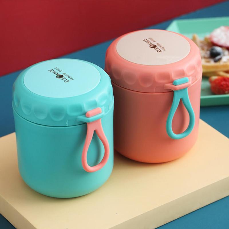 430Ml Thermische Lunchbox Voedsel Container Met Lepel Staal Vacuüm Kopje Soep Cup Geïsoleerde Lunchbox Voor School