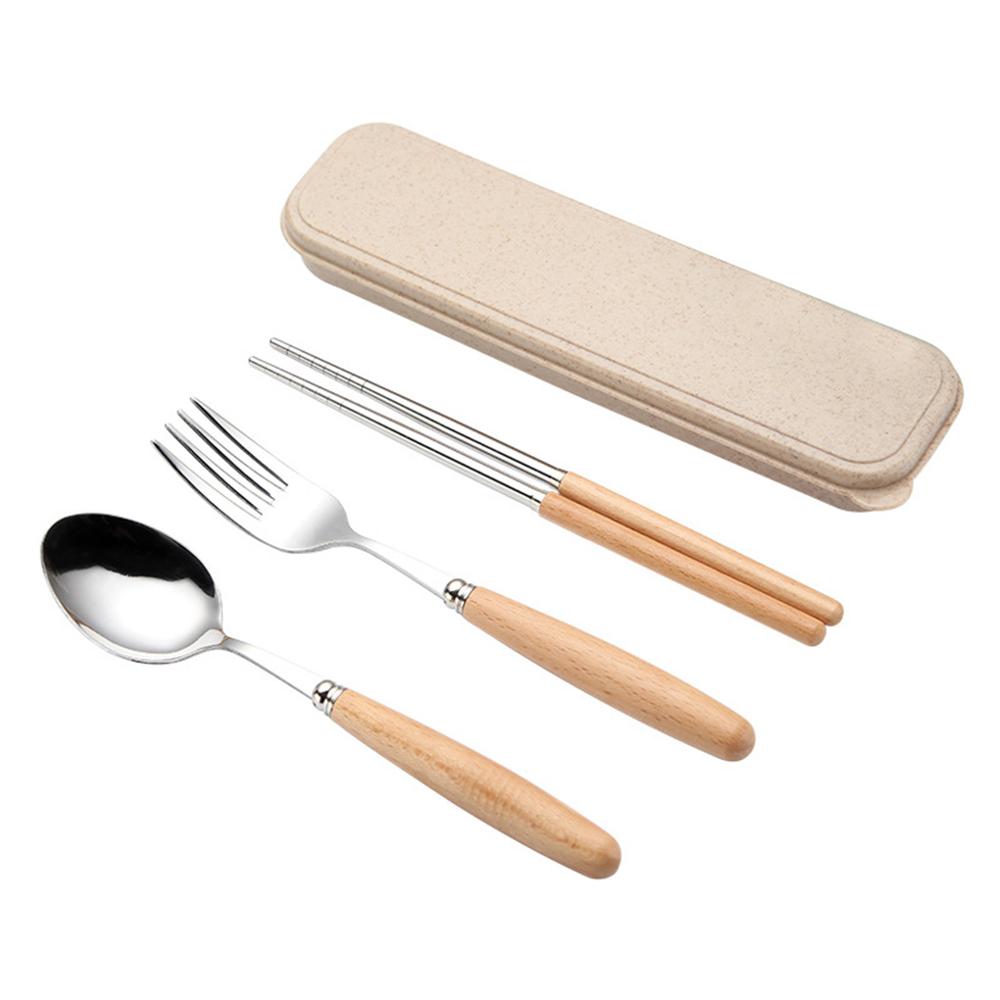 Juego de vajilla de Metal, juego de vajilla de acero inoxidable, para el hogar, oficina, viajes, Camping, cubiertos, accesorios de vajilla de cocina portátil: NO.4