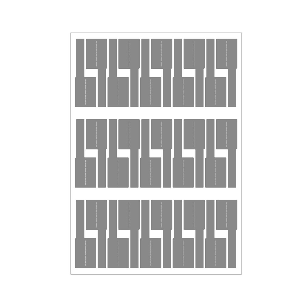 Easy Mark Self Adhesive Identification Tag Cable Label Synthetic Paper Portable Home DIY Handwriting For Printer Cord Management: Gray