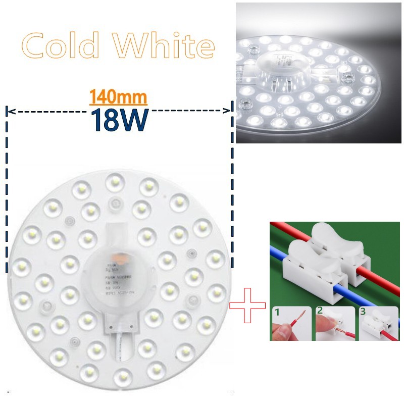 PANEL circular de luz LED SMD, tablero de lámpara circular de techo, 50W, 36W, 24W, 18W, 12W, CA 220V, 230V, 240V: Verde