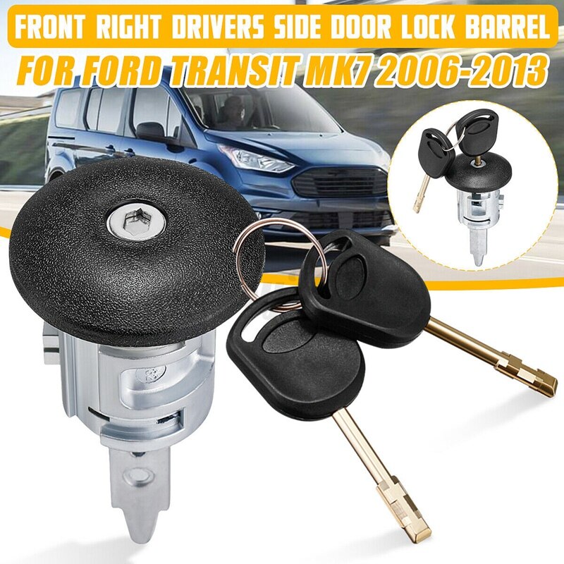Novel-Front Right Drivers Side Door Lock Barrel+ 2 Keys for Ford Transit MK7 4060638