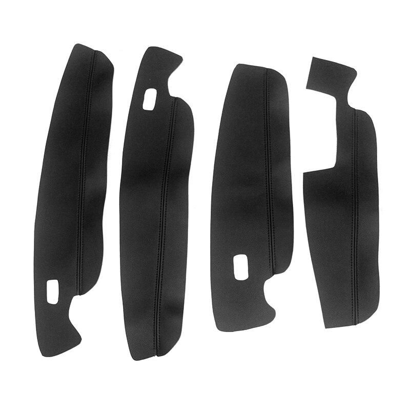 Til vw touran 4 stk bil indvendige dørpaneler skærme / dør armlæn panel mikrofiber læder cover dekoration: Dørarmlæn sort