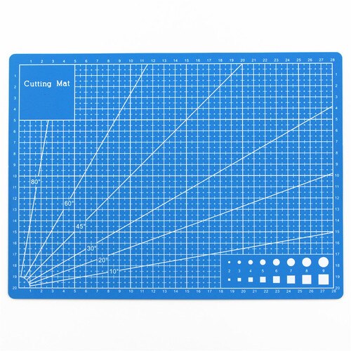 A3 A4 PVC Cutting Mat Workbench Patchwork Cut Pad Sewing Manual DIY Knife Engraving Leather Cutting Board: Blue / A3