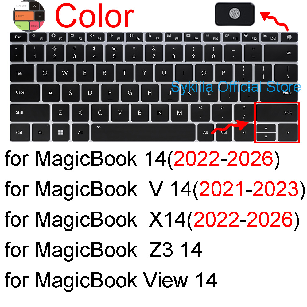 Keyboard Cover for Honor MagicBook 14 X14 15 16 V X16 Plus View SE Pro Art Z3 Notebook Protector Skin Case Film Silicone 13: Orange