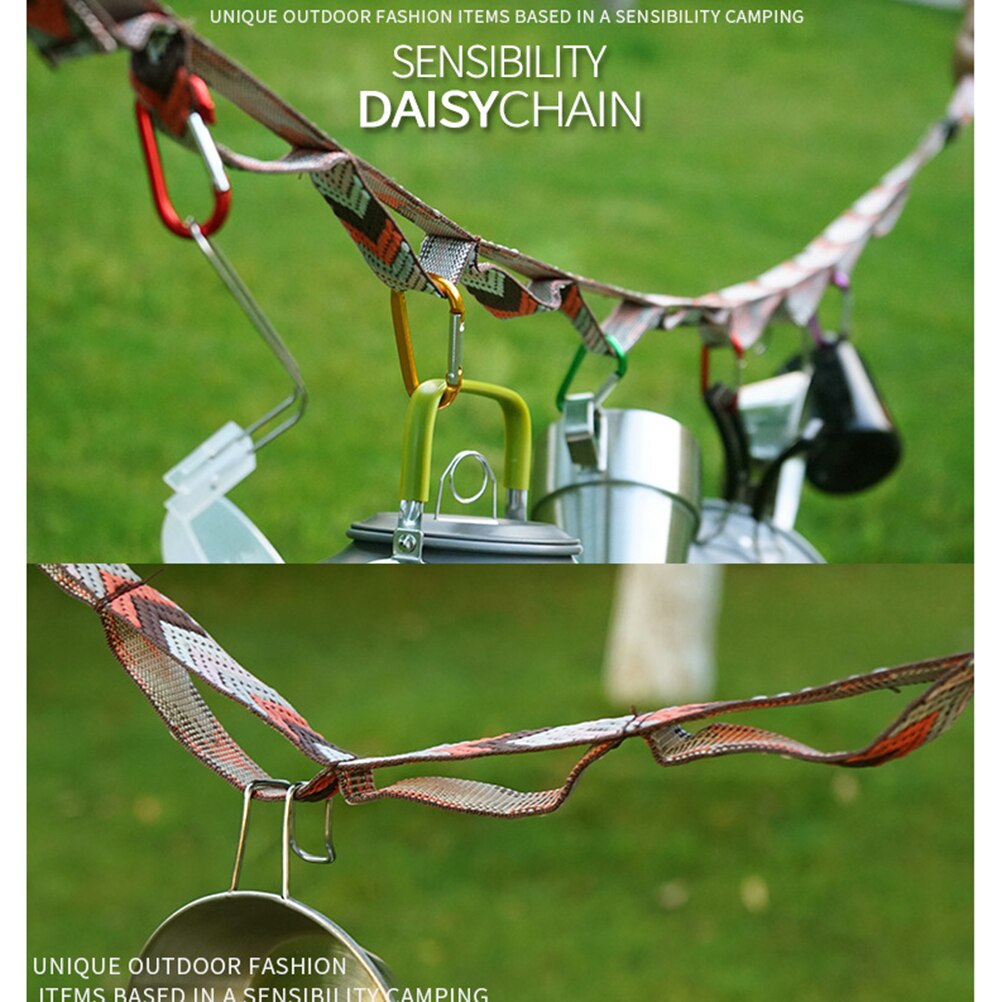 1PC Daisy Chains Camping Tent Rope Lanyard Lamp Hanging Outdoor Clothesline Daisy Chain Camping Tool