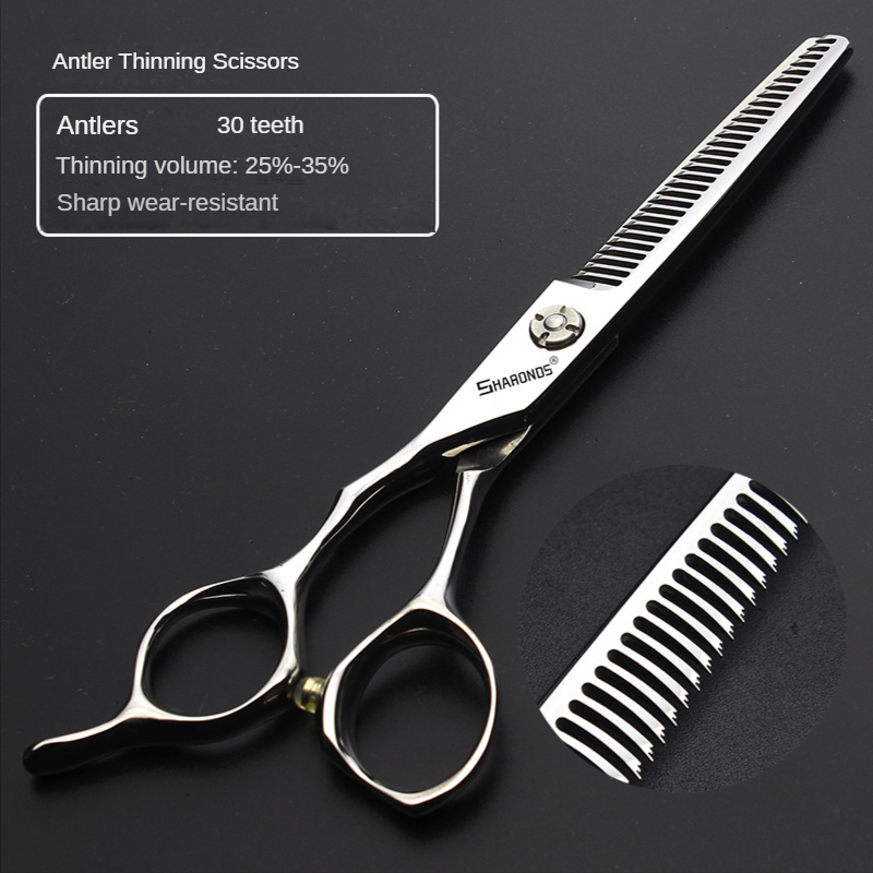 Linkshandige professionele trimschaar, tondeuse platte schaar, tandschaar 5,5 inch 6 inch haarsnijgereedschap: Sky Blue