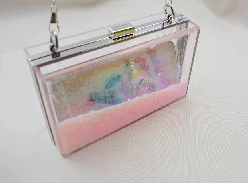 BELLA JOY Acrylic Transparent Women Clutch Bag Chain Luxury Brand Women Messenger Bags Evening Bag Handbag Chain Shoulder Bags