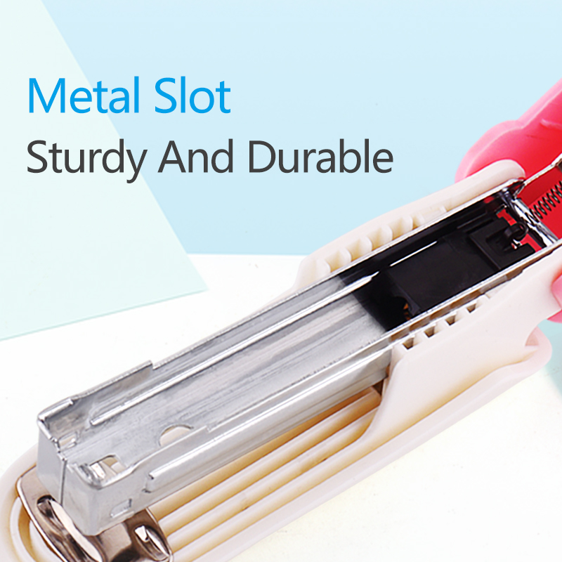 1pc Color Durable Stapler Useful Stapler Book Paper Binding Stapling Machine student Stationery Office Binding Supplies