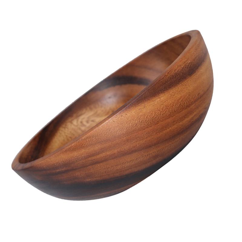 1pc Praktische Holz Besteck Haushalts Becken Obstschale Salat Schüssel Holz Geschirr Haushalt Und Becken (8X6CM)