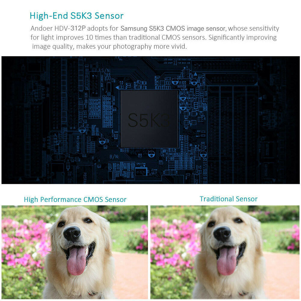 16X Zoom 2.7 inch Digital Video Camera HD 1080P Vlogging Camcorder Recorder