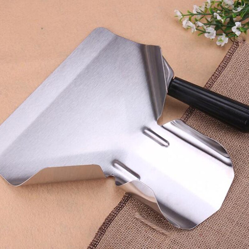 Viruta Scoop espátula para comida patatas fritas herramientas de cocina de acero inoxidable pala patatas fritas hamburguesa herramienta de embalaje individual/doble mangos de agarre: Single handle