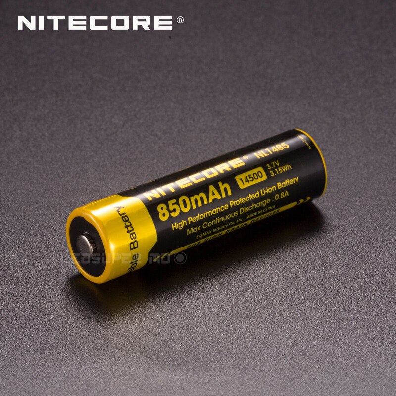 2 Stuks High Performance Nitecore NL1485 850Mah Beschermd Oplaadbare Li-Ion Batterij 14500 Gecertificeerd Door Ce & Rohs