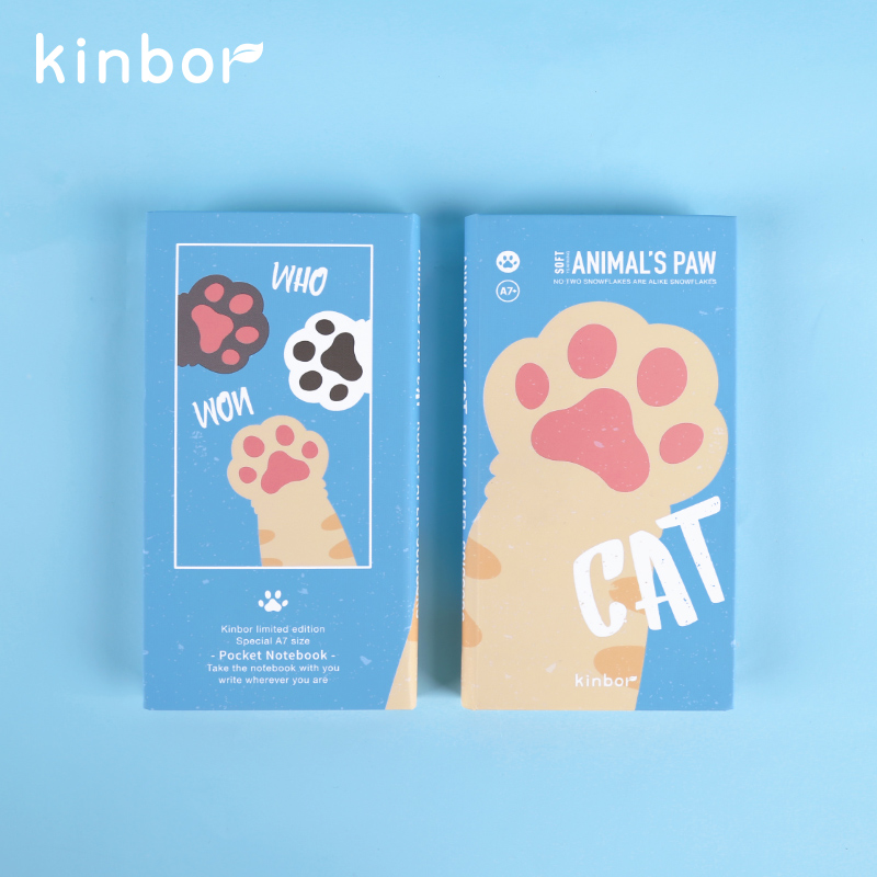 Kinbor A7 Mini Pocket Notebook Kawaii Cute Claws Agenda 2022 Weekly Planner Notepad Portable Schedule Diary Writing Notebooks: Cat Claw