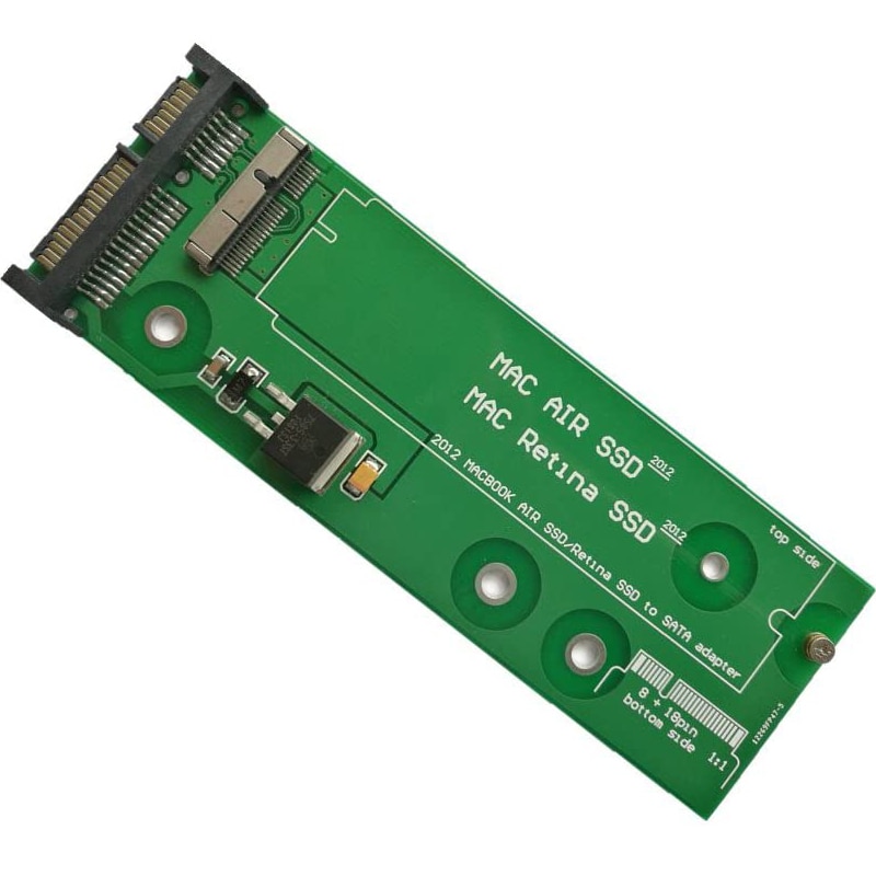 SSD Adapter Card for MacBook Air and Pro Retina, HDD Hard Disk Drive Converter to 2.5 SATA Model A1465 A1466