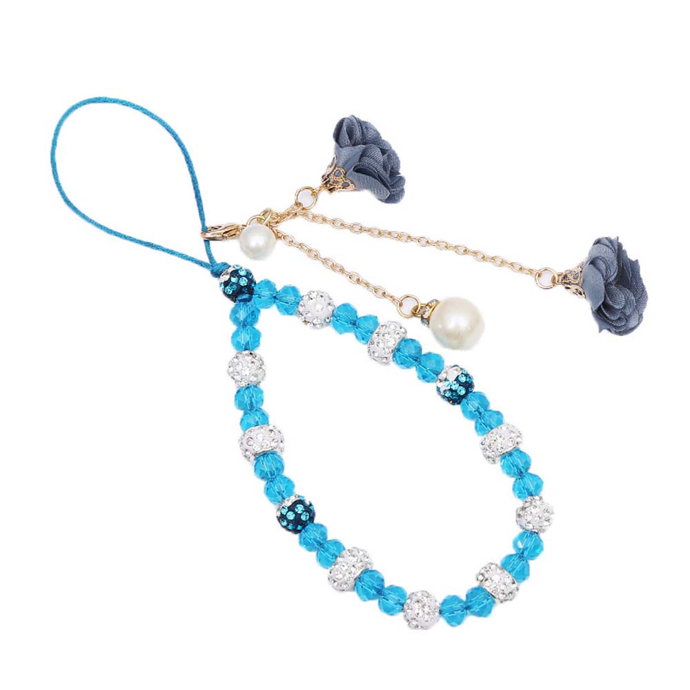 Snor blomst vedhæng armbånd kvast håndrem hængende snor lanyard mobiltelefon rem håndledsstropper mobiltelefon lanyard