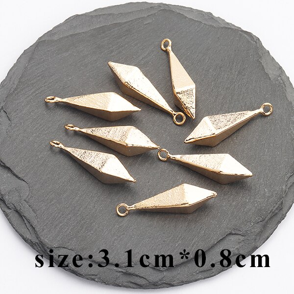 GUFEATHER M830, schmuck zubehör, 18k gold überzogen, 0,3 mikrometer, diy anhänger, hand gemacht, schmuck machen, diy ohrringe, 10 teile/los: M83003