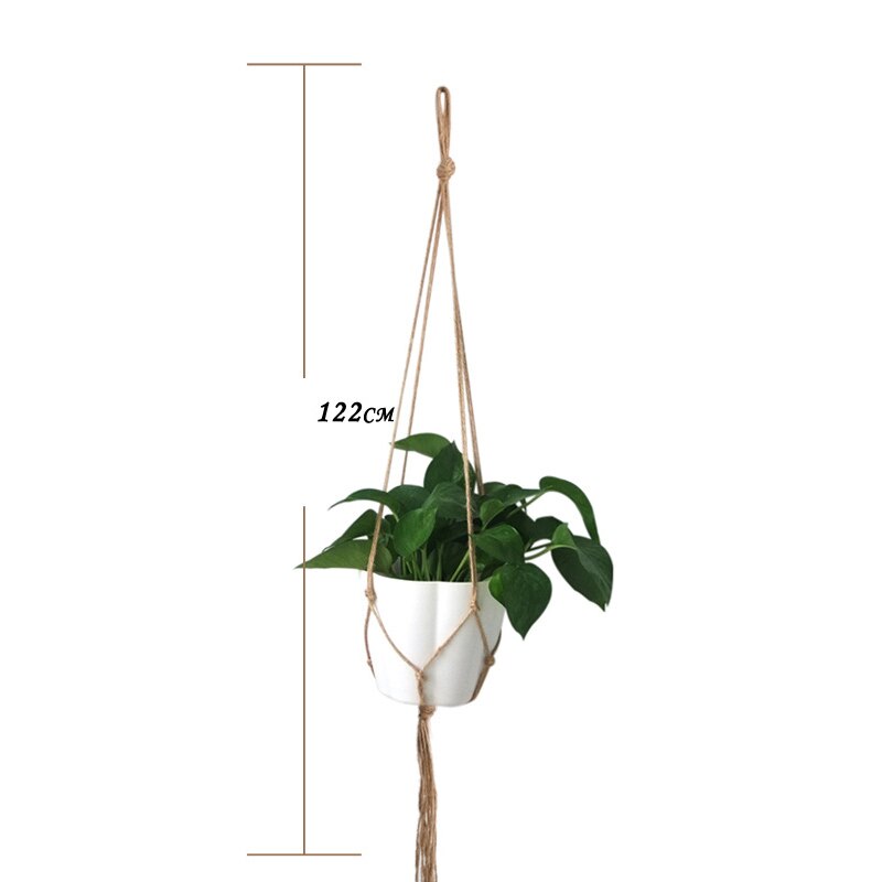 100% Handmade Macrame Plant Hanger Flower /pot Hanger for Wall Decoration Courtyard Garden Decor: 3