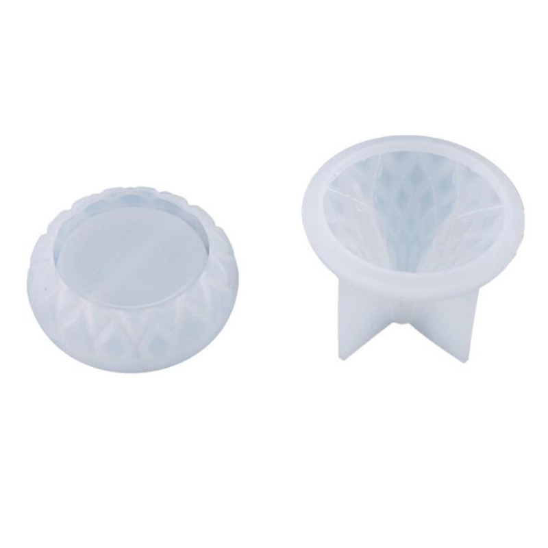 Molde de resina epoxi de cristal, caja de almacenamiento artesanal, contenedor de fundición de silicona, decoraciones de Navidad y Año , , 1 Juego