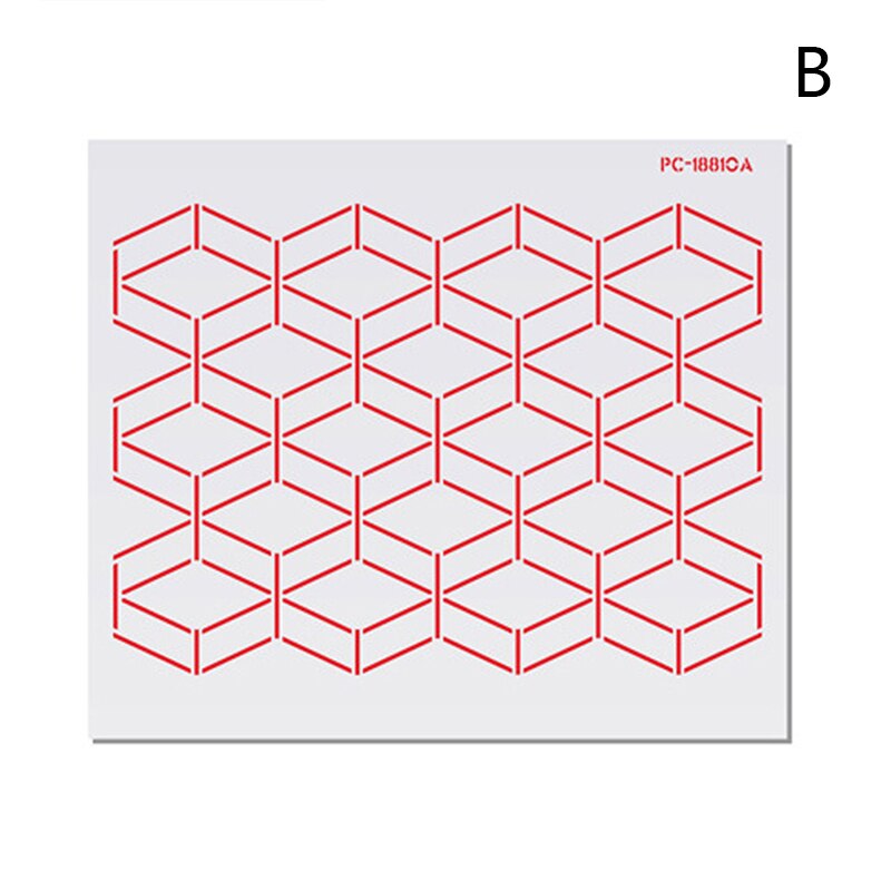 Geometric rhombus Pattern Cake Stencil Lace Cake Boder Template DIY Drawing Mold: B