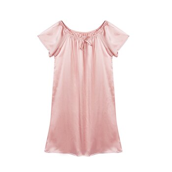Silke natkjole 100%  naturlig silke charmeuse satin silke sommer stil kvinder natkjole position print plus size dame tøj: 02