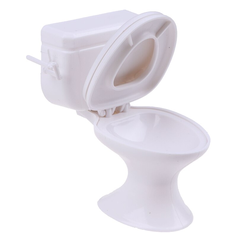 Poppenhuis Meubels Vintage Badkamer Modellering Witte Wc Poppenhuis Miniatuur Baby Pretend Speelgoed Poppen Accessoires