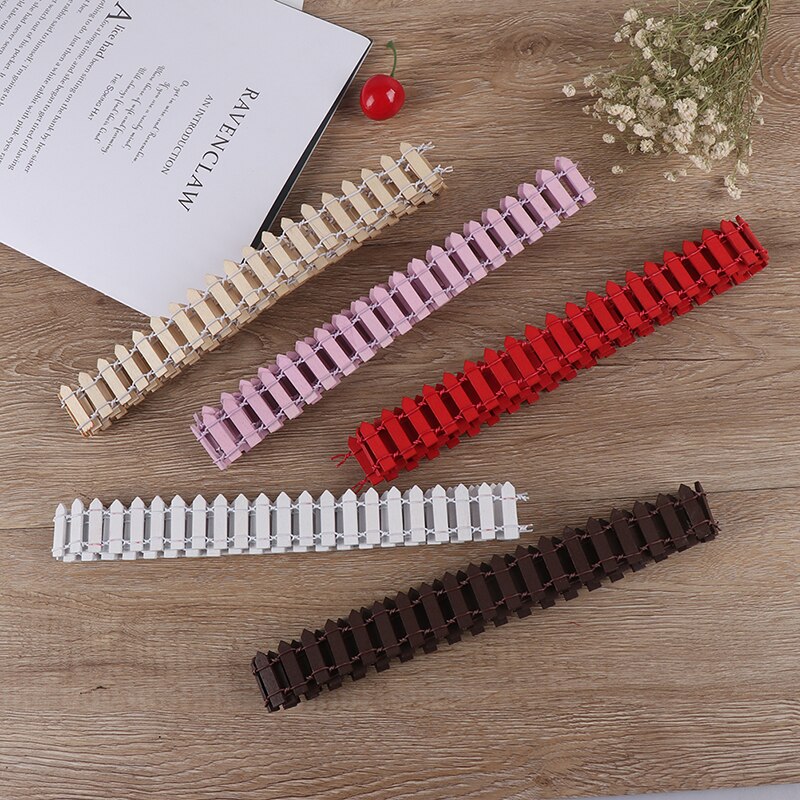 100*5cm DIY Mini Small Fence Barrier Wooden Craft Miniature Fairy Garden Terrarium Doll Branch Palings Showcase Decoration