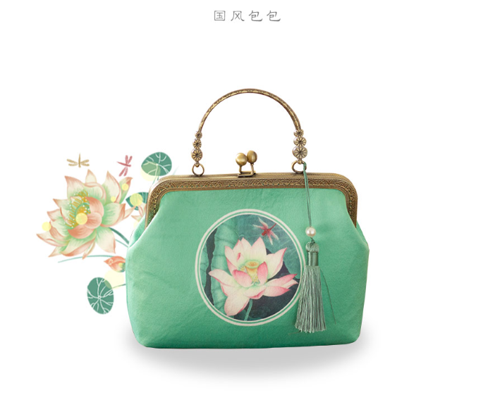 Angelatracy 2020 Nuovo Jacquard di Lusso Delle Donne Delle Borse Designer di Loto Borse Delle Donne Del Messaggero Sacchetto di Mano Della Signora Verde Bolsa Feminina: light green