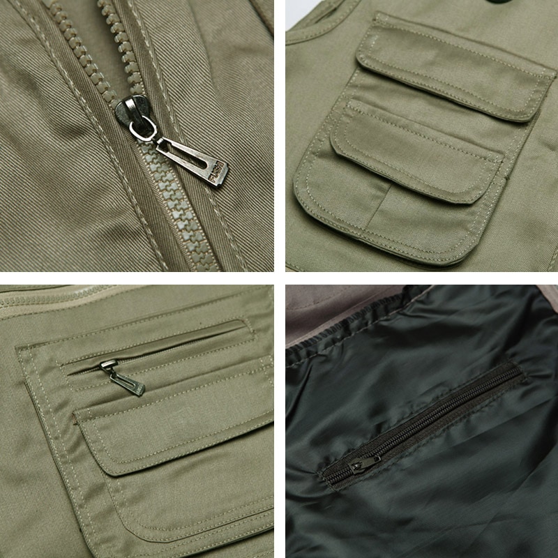 Chaleco de algodón multibolsillo para hombre, novedad de verano, chaqueta sin mangas delgada informal para hombre con muchos bolsillos, chaleco holgado para fotógrafo para hombre
