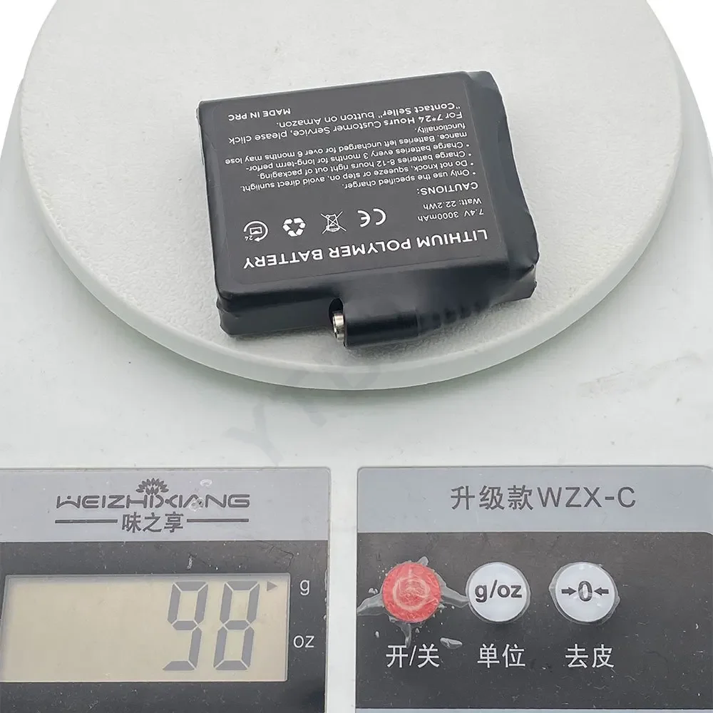 Gloves Battery 7.4V 3000mah Polymer Lithium Battery for Heating Vest, Socks, Winter Antifreeze Heating Battery