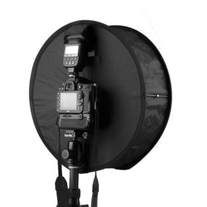 Foleto flash diffuser softbox 45 cm 18 &quot;flitslicht studio ring ronde opvouwbare reflector voor canon nikon yongnuo godox speedlite