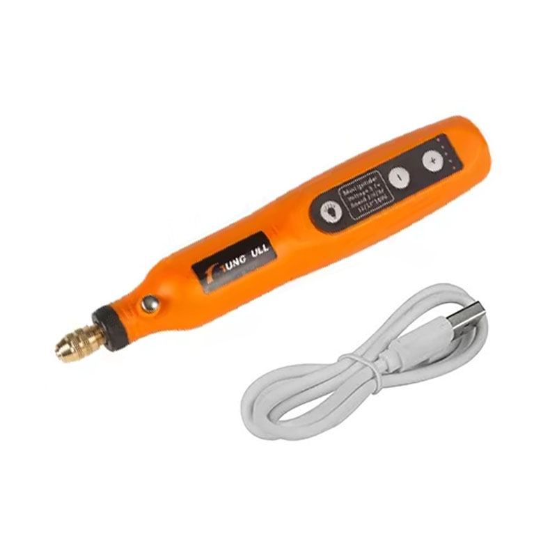 Stylo de gravure sans fil USB, Mini perceuse sans fil Rechargeable, outil rotatif de vitesse, ensemble d'accessoires de meulage Dremel: Rose/noir