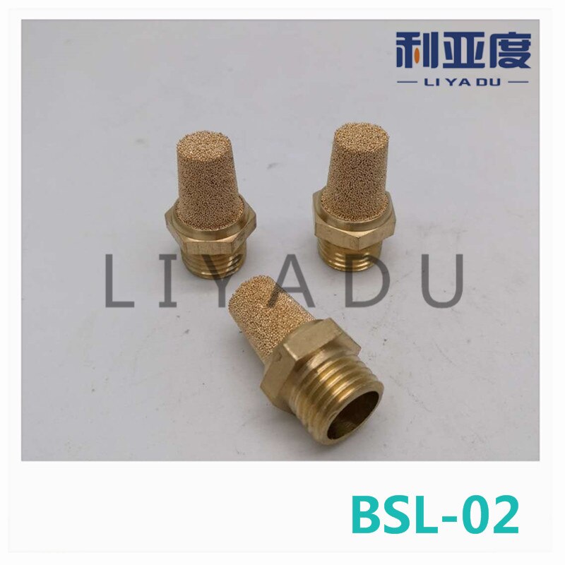 100 PZ/lotto Mezza una massa di rame filettatura silenziatore silenziatore BSL-02 pneumatico marmitta SL-elettrovalvola comection 01:1/4"