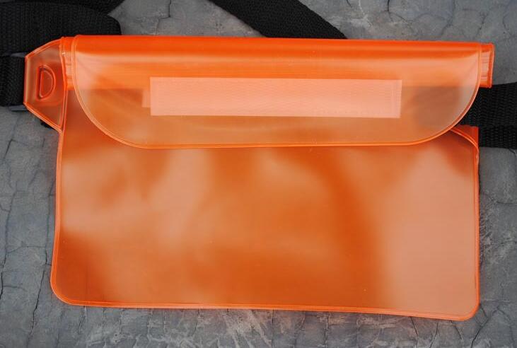 Riñonera impermeable para natación y buceo, morral de cintura para buceo, resistente al agua, en seco bajo el agua, bolsa con bolsillo: orange