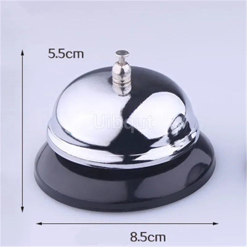Køkken hotel bord 1 stk skrivebord reception restaurant 8.5cm julehåndværk kat klokke bar ringer ringeklokke service ring timer: Sølv 8.5 xh 5.5cm