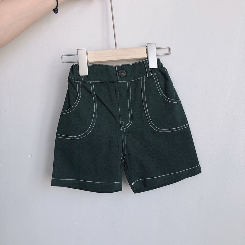 3610 Stijlvolle Kinderen Effen Kleur Broek Kinderen Knie Lengte Broek Voor Jongen En Meisje 2-7 Jaar kinderen Casual Broek