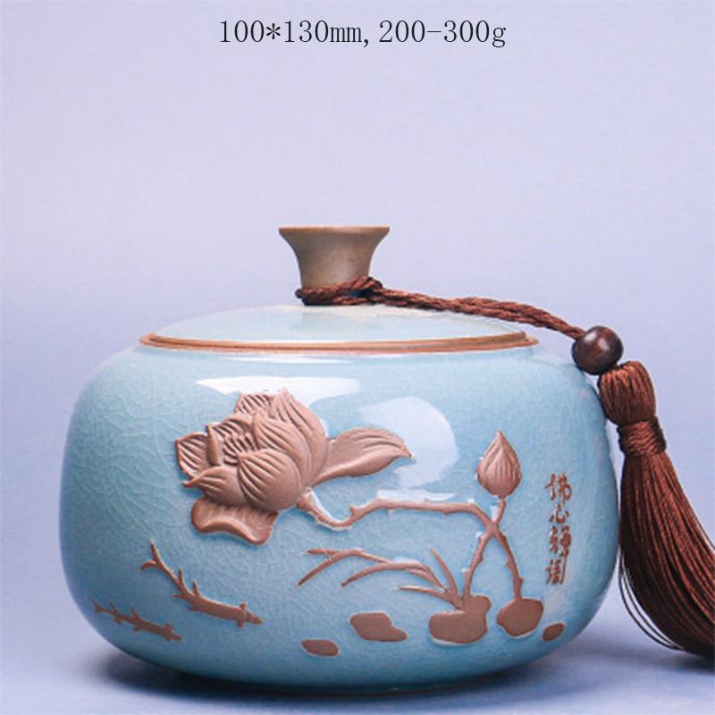 Chinese stijl keramiek theebussen theedoos pot opberghouder chinese kungfu bus theeservies accessoires thuiskantoor theeservies: 9