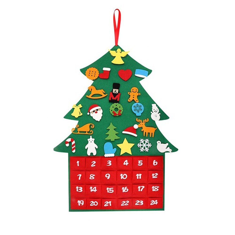 Colgante Calendario de Navidad lana fibra química suministros celebración múltiples funciones vacaciones único hogar Decoración invierno