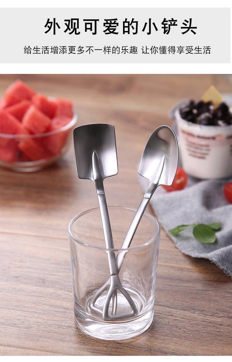 Innovative Metallic Spoon 2 Style Silver Gold Spoon Home Watermelon Spoon Dessert Ice-cream Cake Spoon Teaspoon Party Supplies