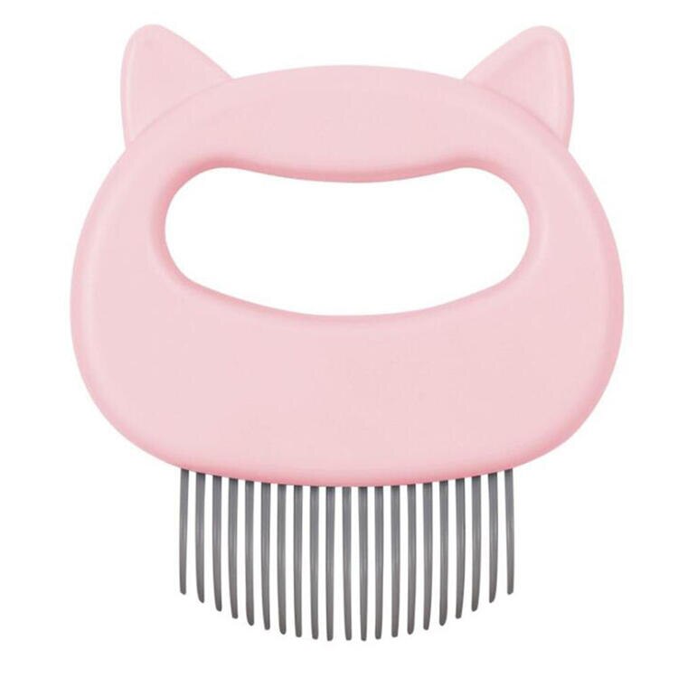 Cepillo masajeador relajante para gatos de juguete para uno mismo Gato, cepillo para mascotas, cepillo de pelo para perros, peine de masaje con nudo abierto: Pink