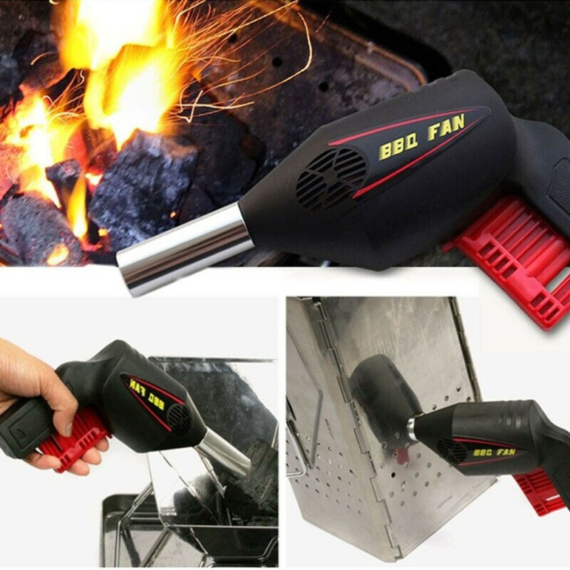 Soplador de aire portátil, Manual, de Ventilador de barbacoa, para pícnic al aire libre, barbacoa, utensilios de cocina, suministros de acampada
