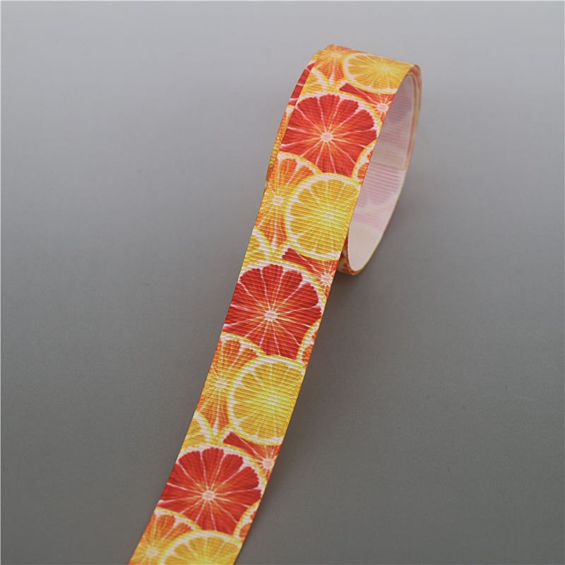 Dhk 5Yards Watermeloen Ananas Orange Gedrukt Grosgrain Lint Accessoire Hairbow Hoofddeksels Decoratie Diy Oem C1731