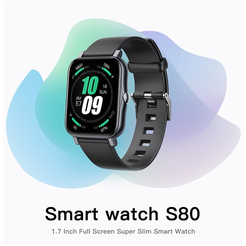 Smartwatch voll berühren S80 OutdooSport Modus Plus Clever Uhr Männer Herz Bewertung Monitor Für iOS Android Uhren Profi
