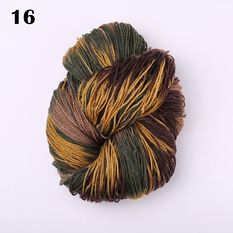 50g 110 Meter Dyed Flashy Chunky Crochet Yarn Colorful Milk Cotton Yarn Baby Sweaters Knitting Mohair Wool Yarn Crochet Needle: A-16